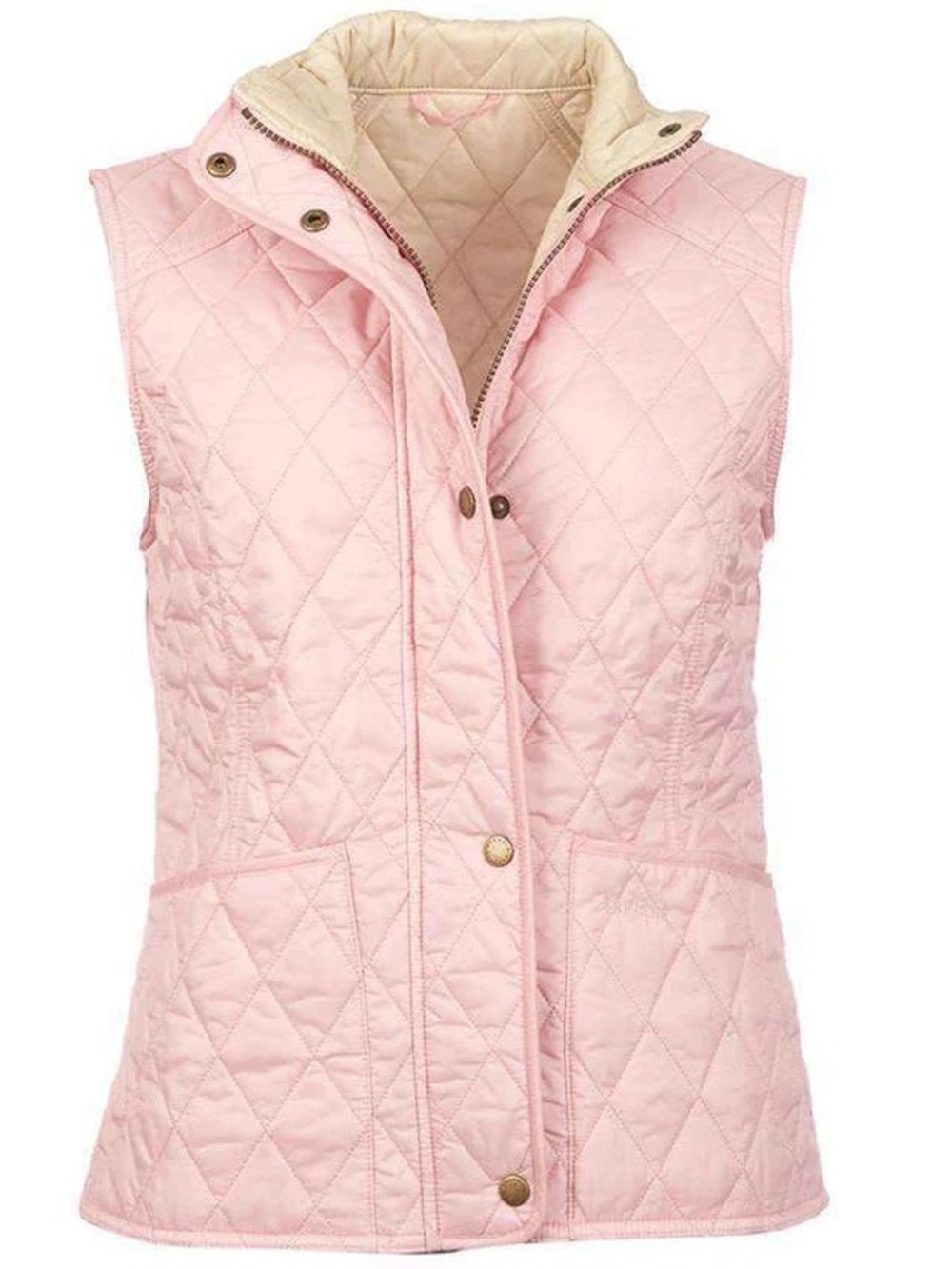 Barbour Summer Liddesdale Quilted Gilet Vest in Carnation Pink size 4